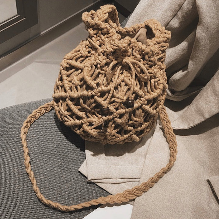 Túi bucket đan dây handmade