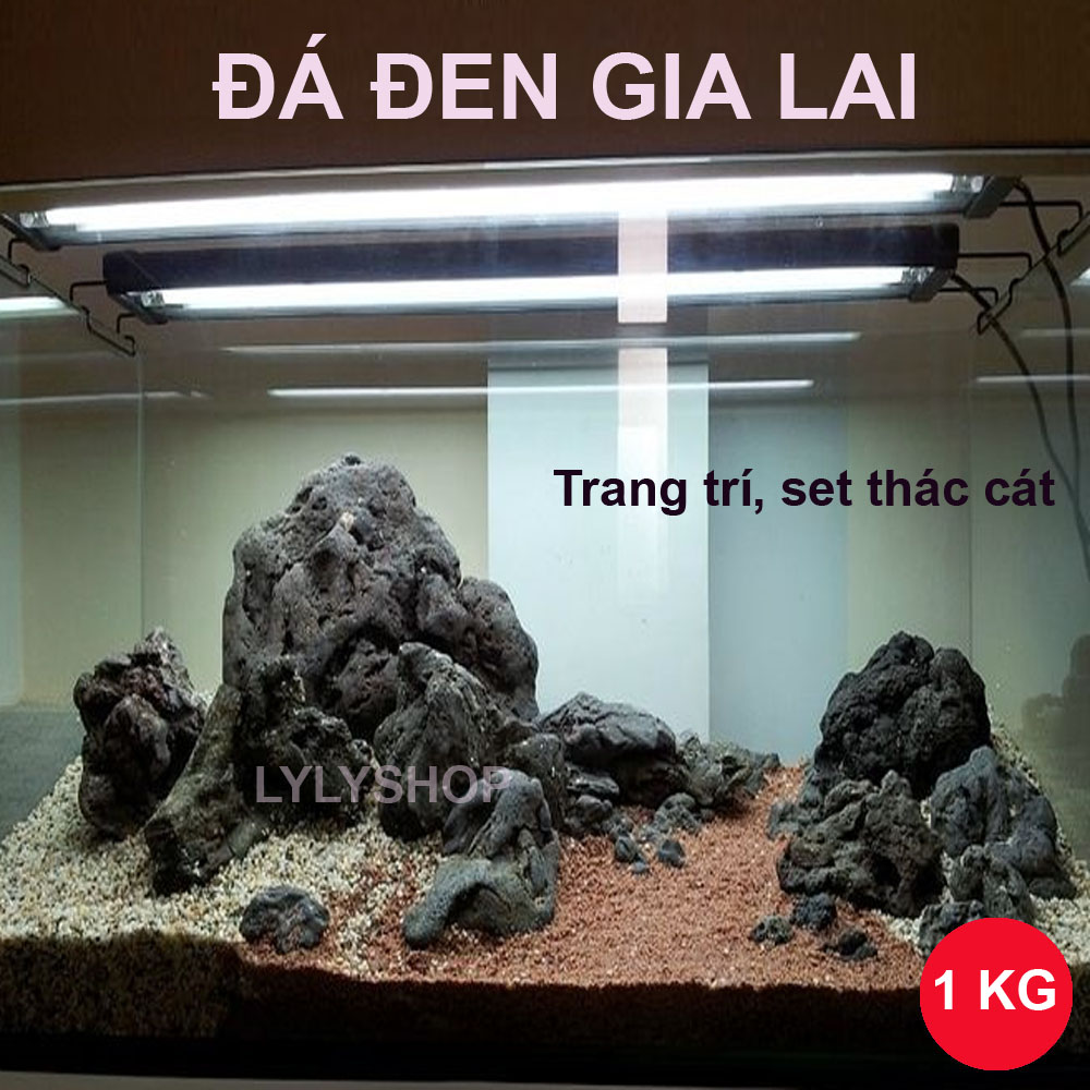 Đá Đen Gia Lai (1KG) trang trí set hồ cá, hồ thủy sinh,làm thác cát cực đẹp