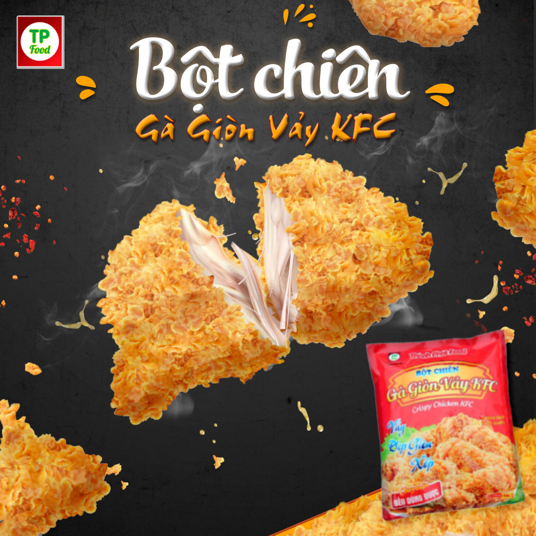 Bột chiên gà KFC chuẩn vị kèm bột hành tỏi. Bột chiên gà giòn chuẩn bị kfc làm tại nhà kết hợp thịt bò lợn tôm cá mực....