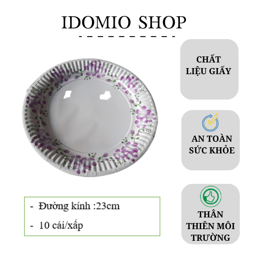 Đĩa Giấy In Hình 23cm ( 10 cái/xấp)