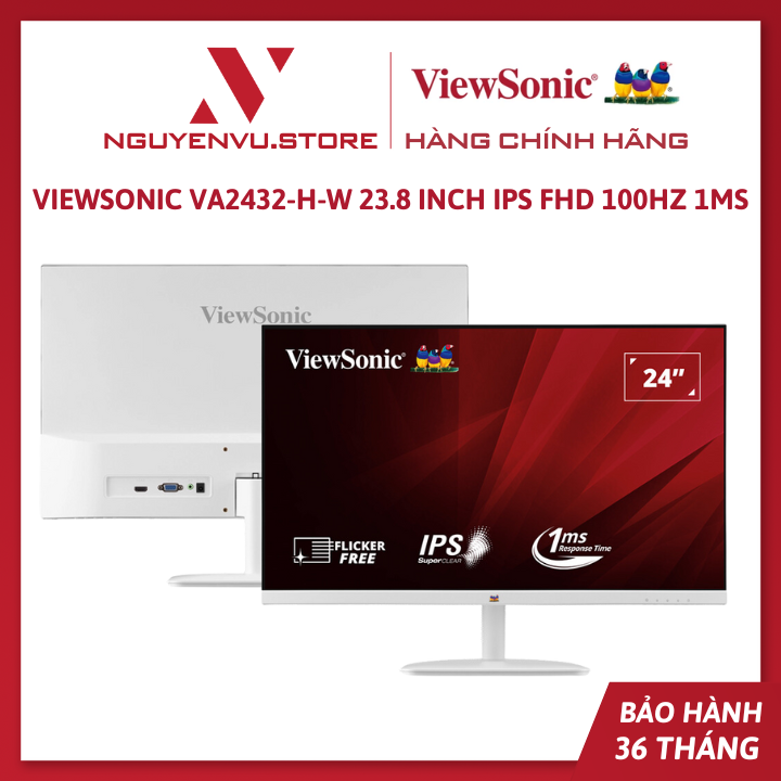 Màn hình gaming viewsonic va2432-h-w 23.8 inch - hàng chính hãng