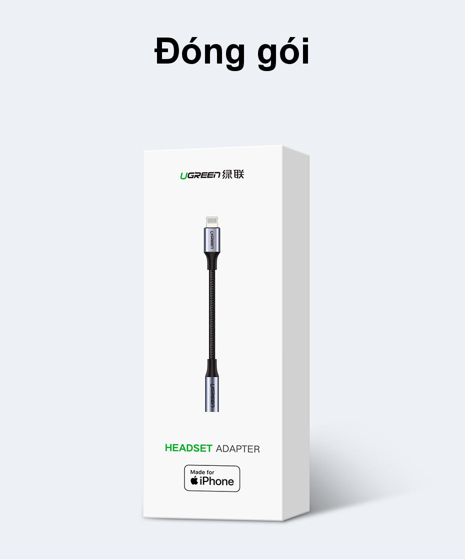 Cáp Lightning sang 3.5mm Audio chuẩn MFI UGREEN US211 - Dùng tai nghe 3.5mm cho iPhone 11 Pro Max / iPhone Xs Max / iPhone Xr / iPhone X / iPhone 8 Plus / iPhone 7 Plus Cáp Lightning sang 3.5mm Audio chuẩn MFI UGREEN US211 - Dùng tai nghe 3.5mm cho iPhone 11 Pro Max / iPhone Xs Max / iPhone Xr / iPhone X / iPhone 8 Plus / iPhone 7 Plus