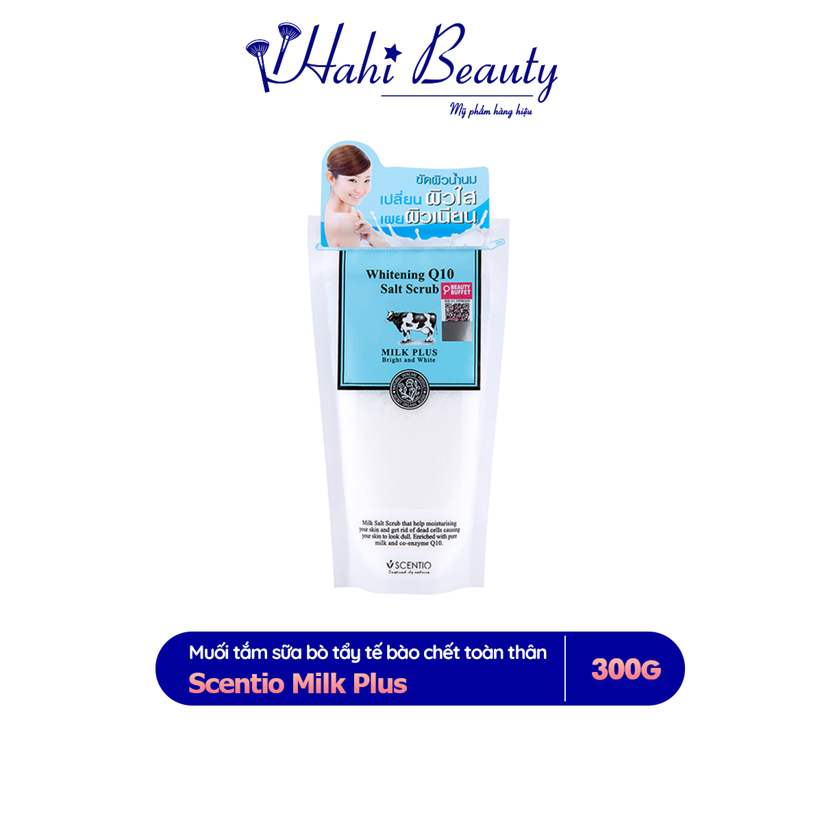 Muối tẩy tế bào chết toàn thân trẻ hóa làn da Scentio Milk Plus 300g