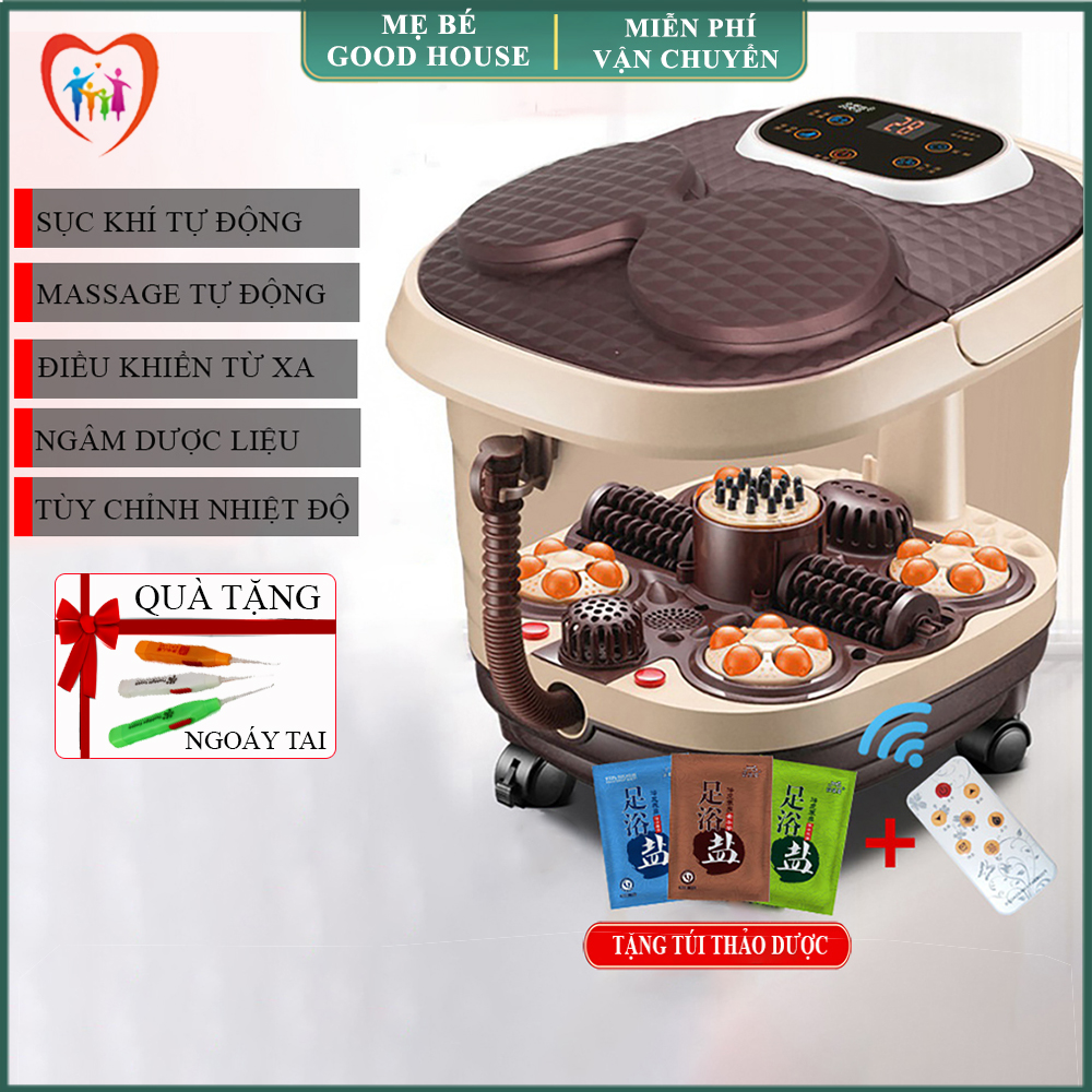 Bồn ngâm chân Massage tự động cao cấp 12 chức năng kết hợp cùng thảo dược ngâm chân an toàn và hiệu quả chăm sóc sức khoẻ cho mọi người kèm điều khiển từ xa ( Bảo hành 2 năm lỗi 1 đổi 1 trong 7 ngày )