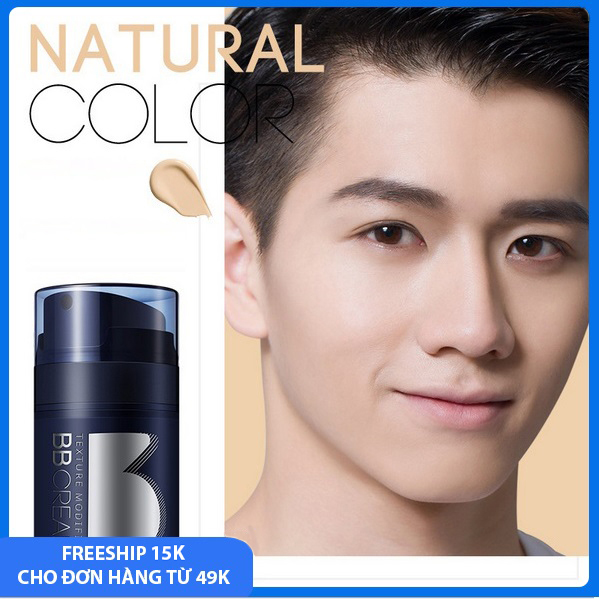 July20-Kem che khuyết điểm BB CREAM dành cho nam giới che phủ hoàn hảo các khuyết điểm trên mặt, che mụn, màu tự nhiên, có dưỡng ẩm làm trắng da 50g JU-DNT110011