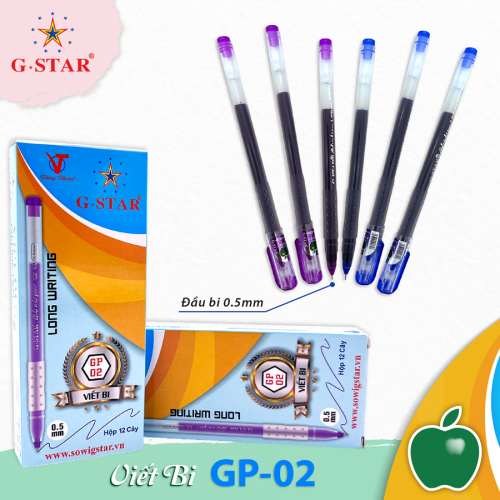 Hộp 12 cây bút viết nước g-star gp-02 / gstar gp02 ngòi 0.5mm