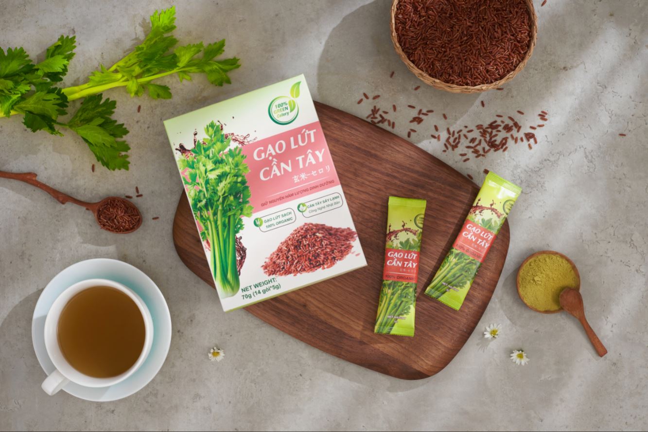 [HCM]Gạo lứt Cần tây Natural - Eo xinh Dáng đẹp Detox cơ thể