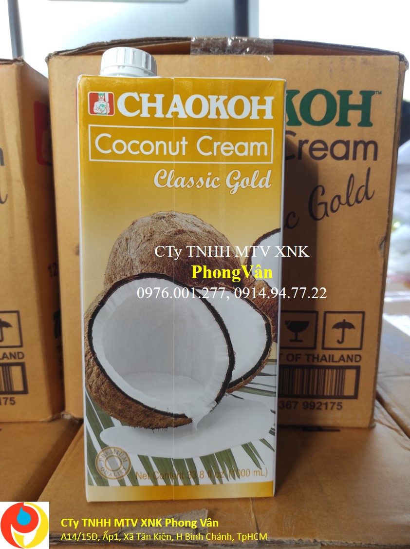 Cốt dừa Thái LanChaokoh hộp 1 lít