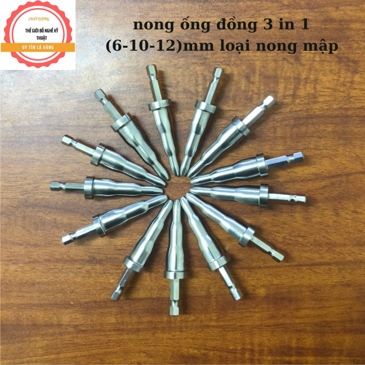 Mũi Nong ống đồng bằng khoan -nong ống 6-10-12 chất liệu inox 304