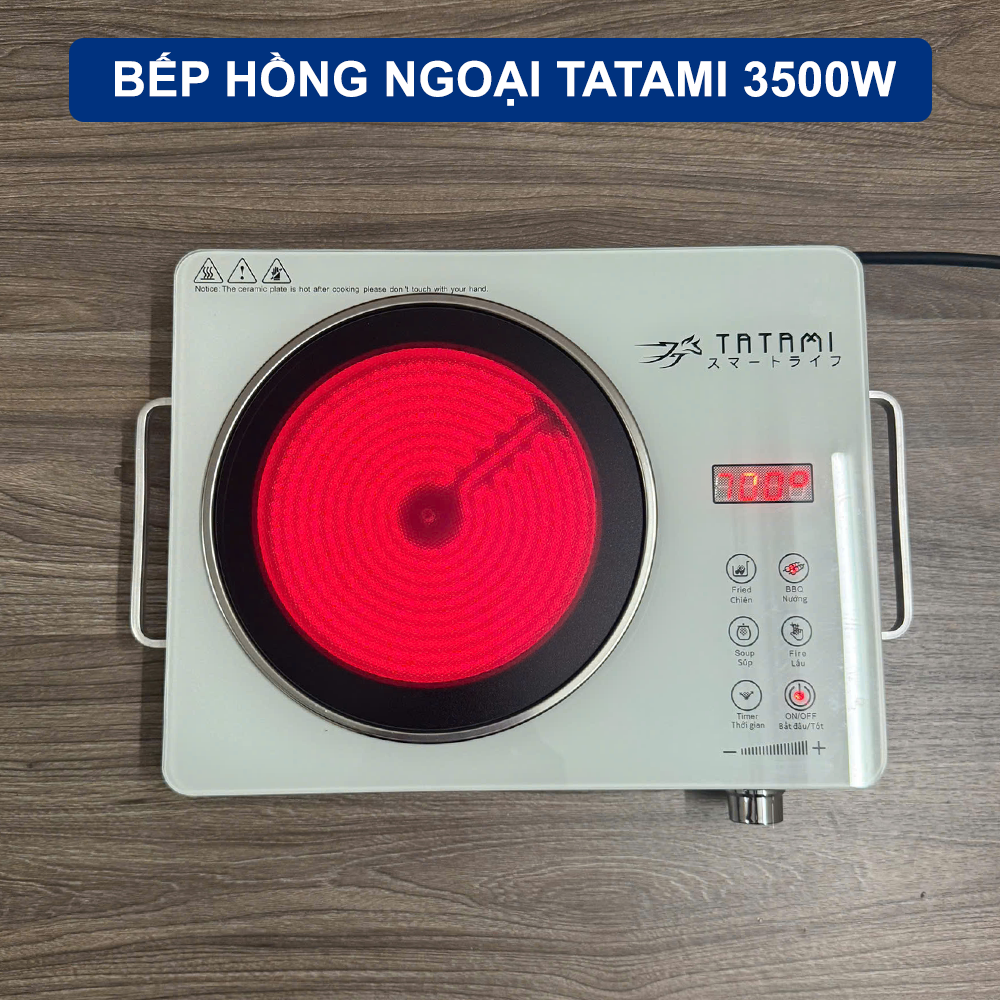 [GIẢM GIÁ] Bếp Từ Hồng Ngoại Chính Hãng TATAMI Công Suất 3500W, Bếp Hồng Ngoại Không Kén Nồi Sử Dụng Tiết Kiệm Điện, Bảo Hành 12 Tháng