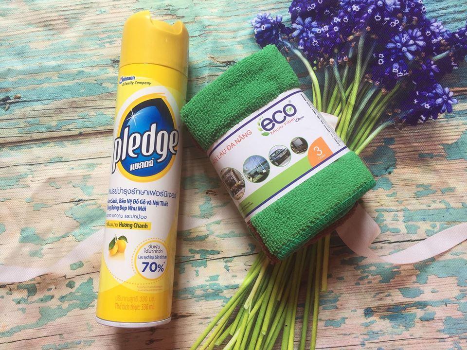 Bộ 3 Chai xịt đánh bóng gỗ 330ml Pledge, dùng để lau sàn gỗ, vệ sinh da, đánh bóng ghế gỗ, nội thất nhà cửa, bếp, tiện dụng, hương thơm chanh dịu mát