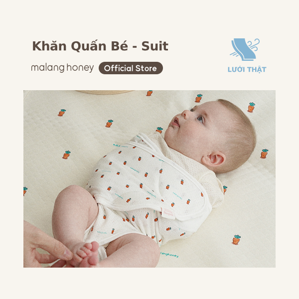 [Malang Honey] Korean 100% Organic Swaddle Strap for Newborn Baby - Real Mesh Suit Type (Spring, Summer, Autumn)