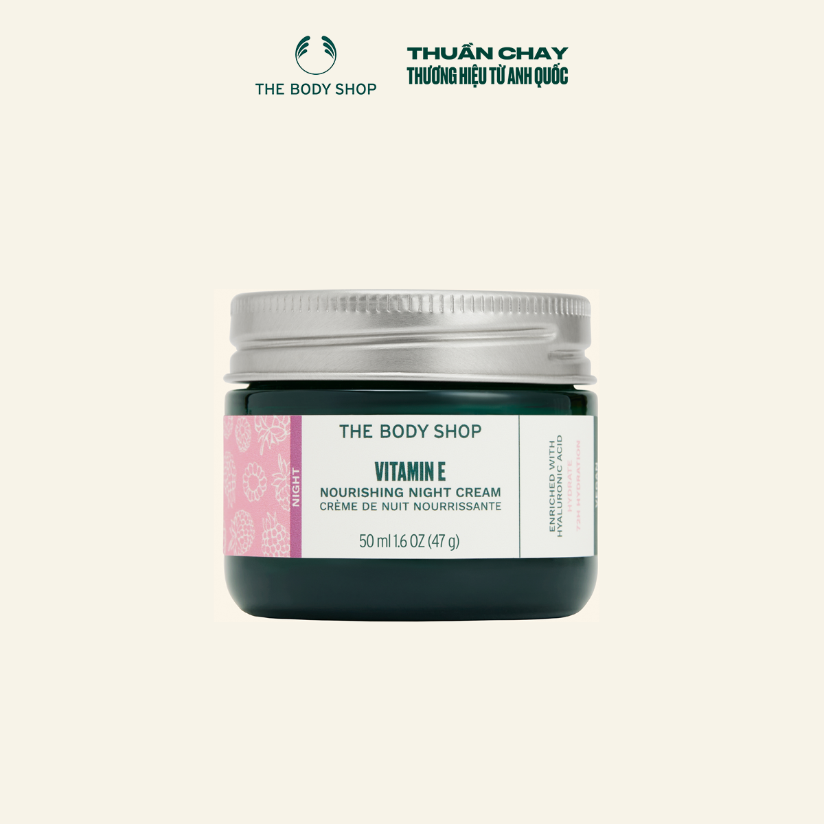 Kem dưỡng ẩm ban đêm vitamin e nourishing night cream 50ml the body shop