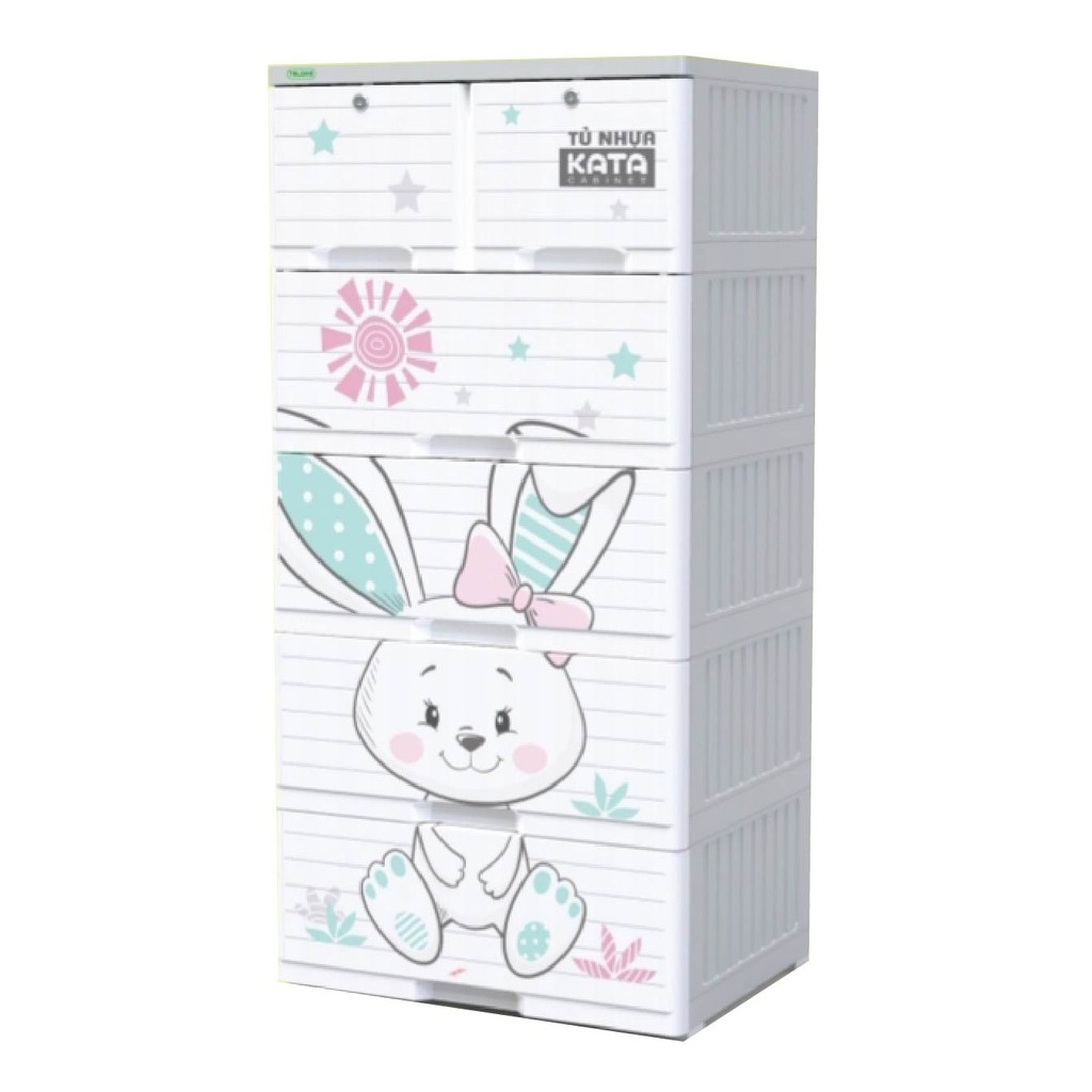 Tủ nhựa KATA 4-5 tầng màu Xám - Tủ quần áo giá rẻ, chất lượng, nhiều màu sắc