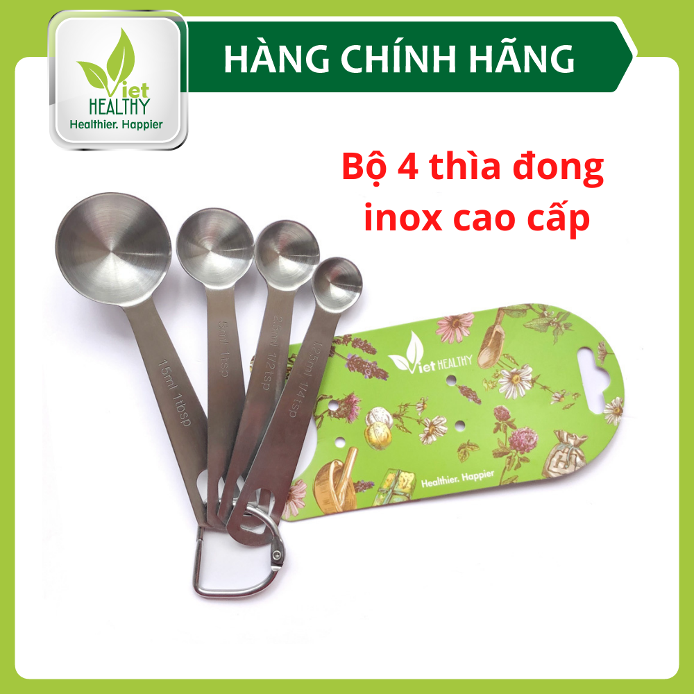 Bộ 4 thìa đong inox cao cấp