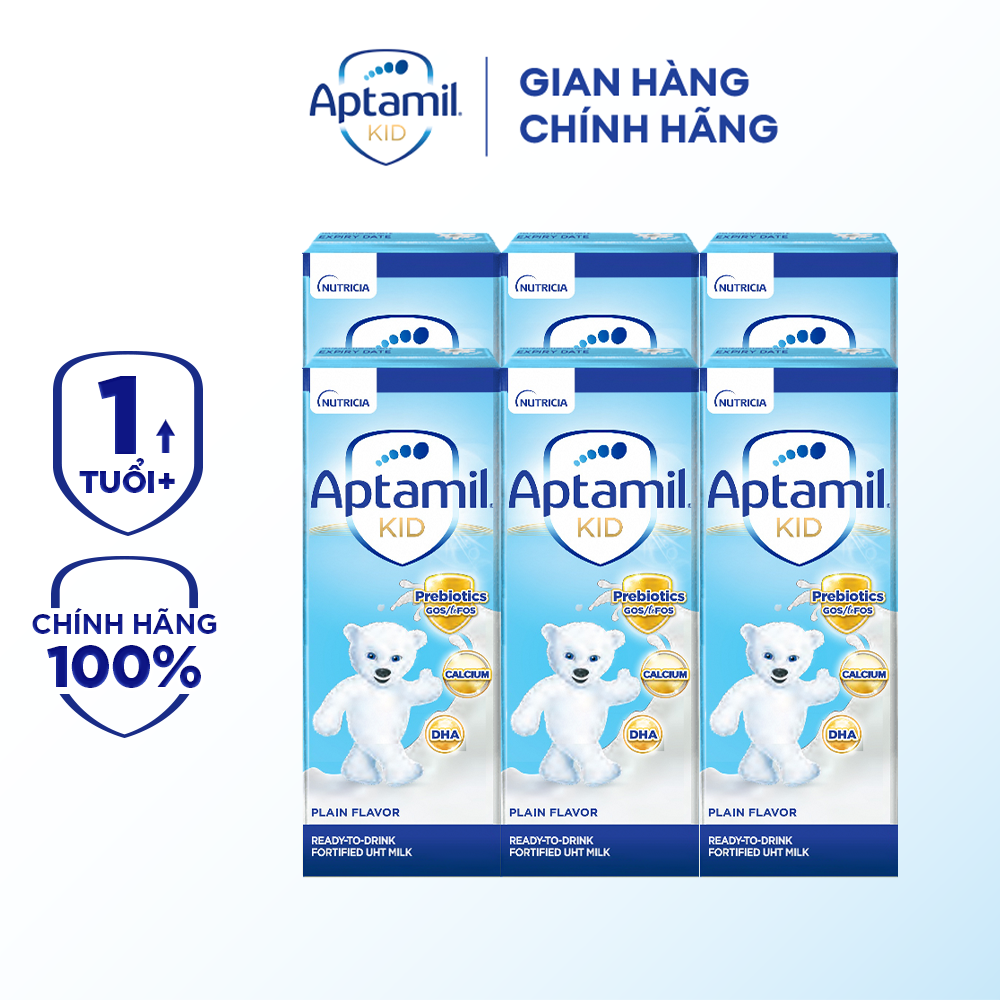 Combo 2 Lốc Sữa Công Thức Pha Sẵn Aptamil KID, Aptamil Super Gold KID giúp phát triển trí não cho bé từ 1 tuổi