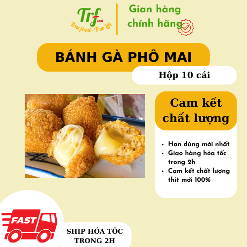 Bánh gà phô mai hộp 10c kéo sợi, thơm ngon