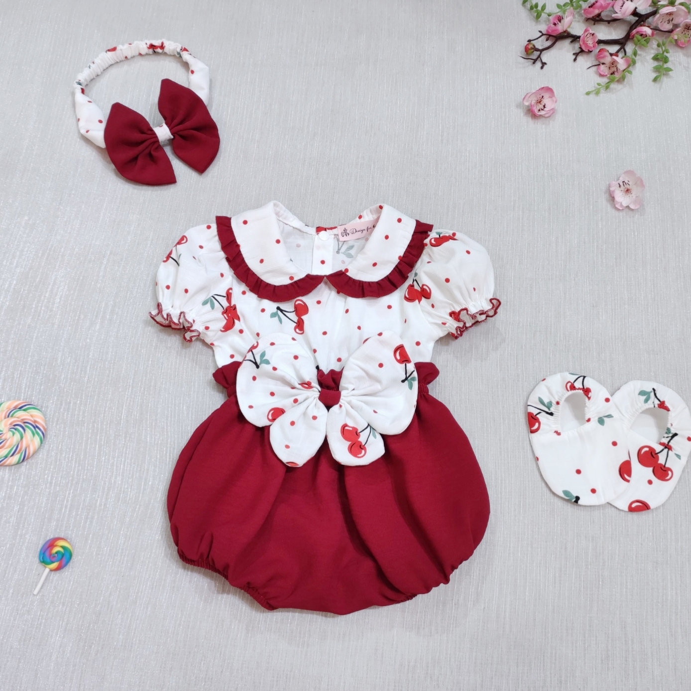 Body áo lền quần cho bé đầy tháng, thôi nôi
