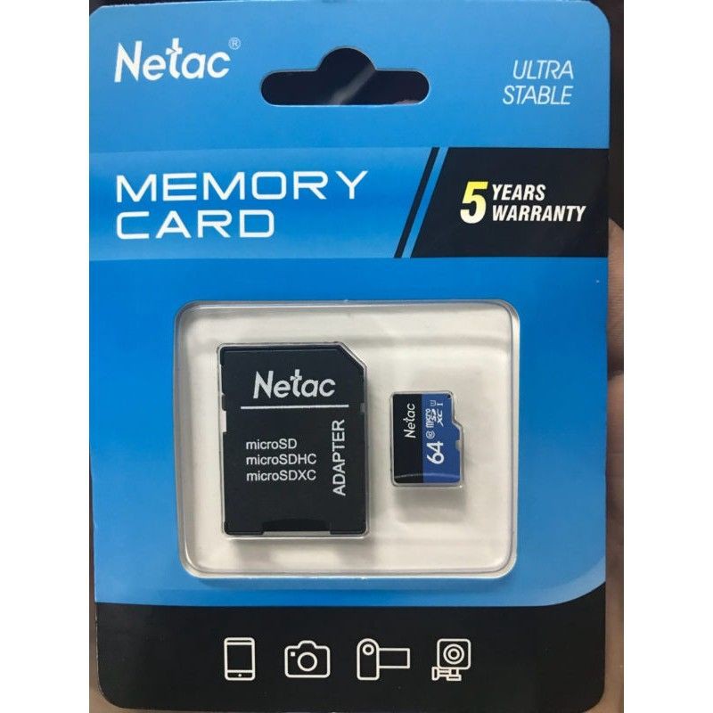 Thẻ nhớ 32gb, 64gb, 128gb netac chính hãng bảo hành 5 năm