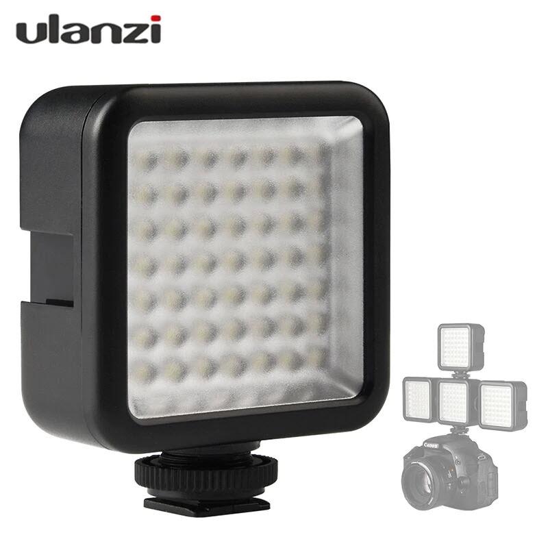 Ulanzi 49 LED Video Flash Light with 3 Hot Shoe Video Light for Canon Nikon iPhone X Univeral Light for Smooth Q 4 Gimbal