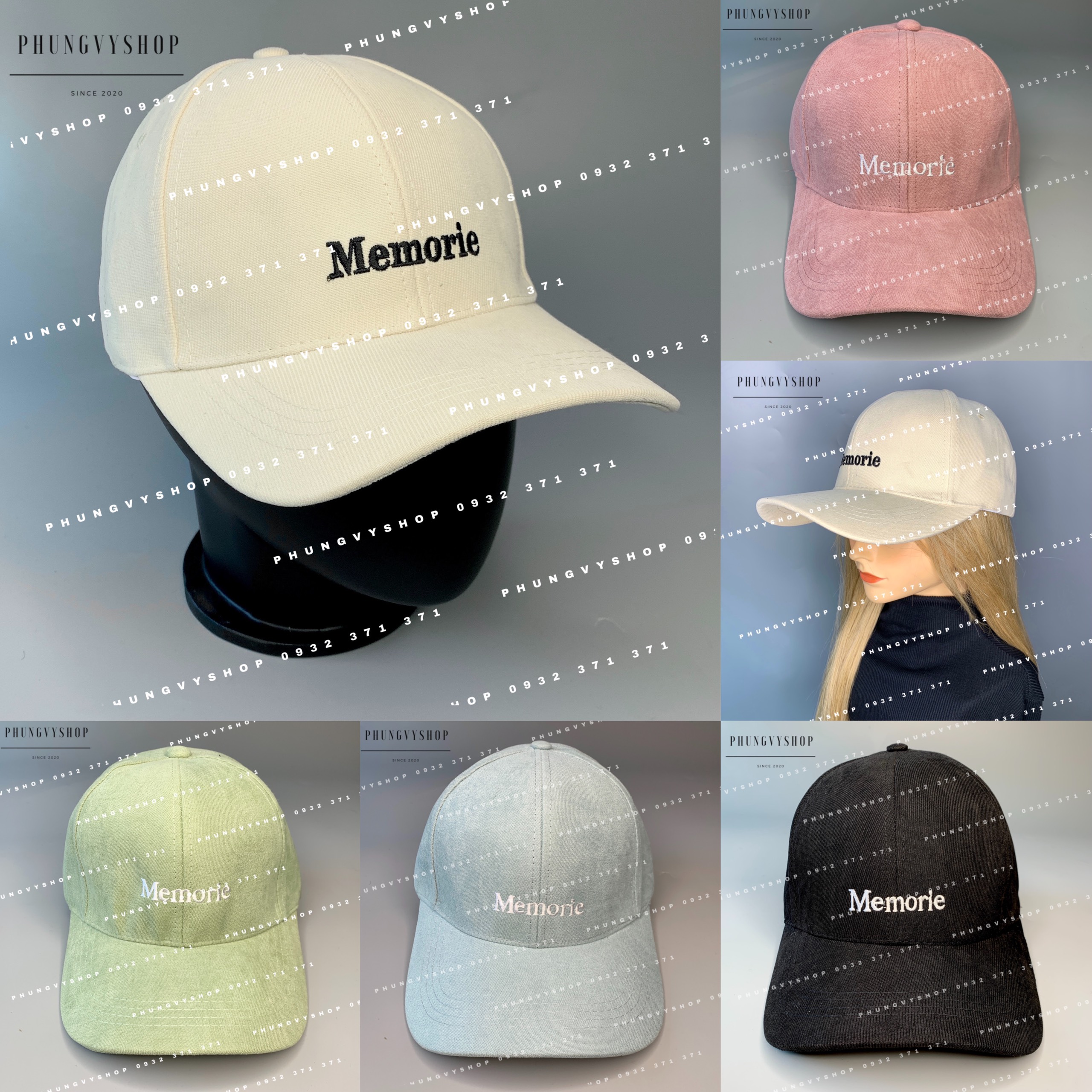 Mũ lưỡi trai unisex nam nữ- thêu memorie - nón kết