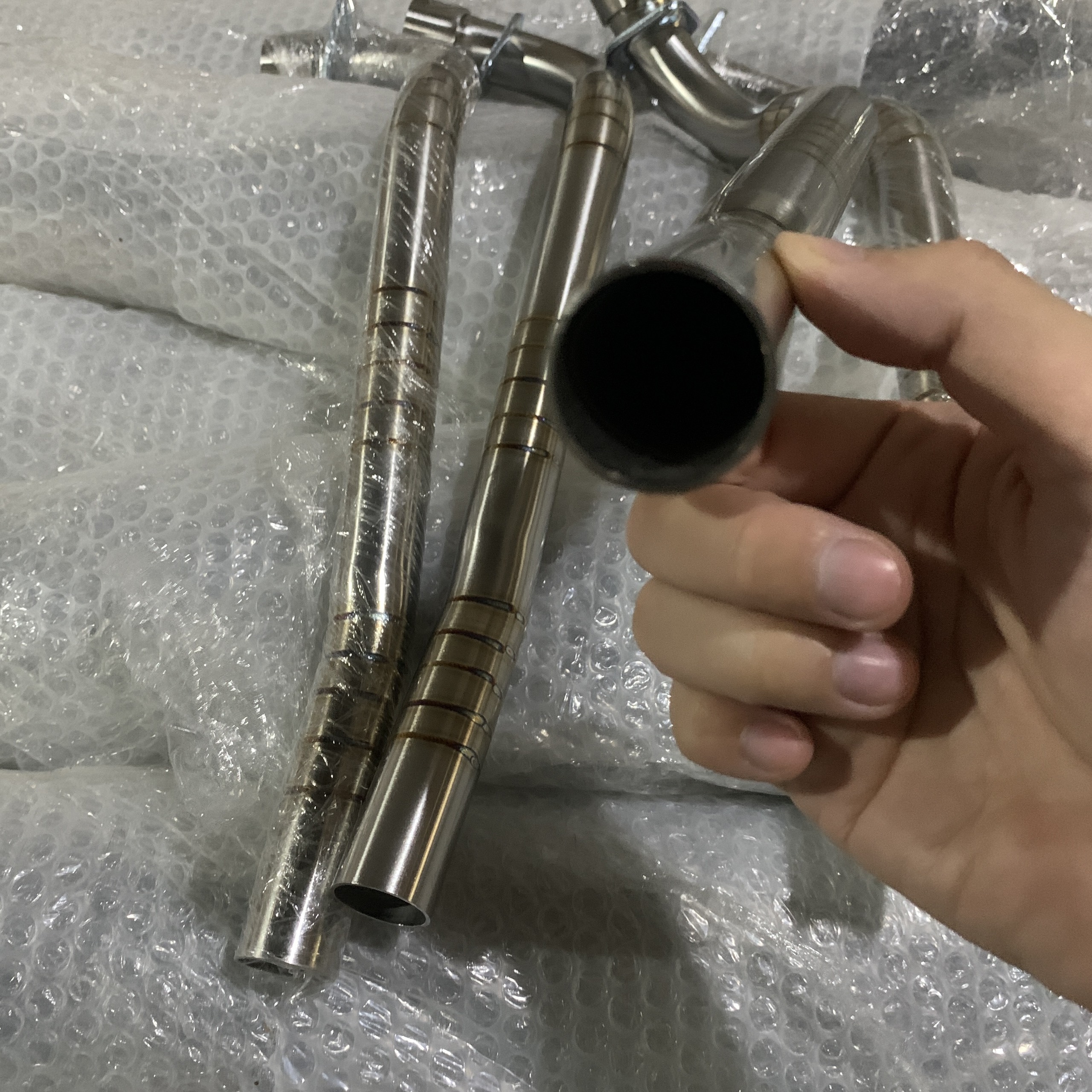 Cổ pô zin inox 304 gắn xe Sirius-Wave-Dream-Taurus-Jupiter