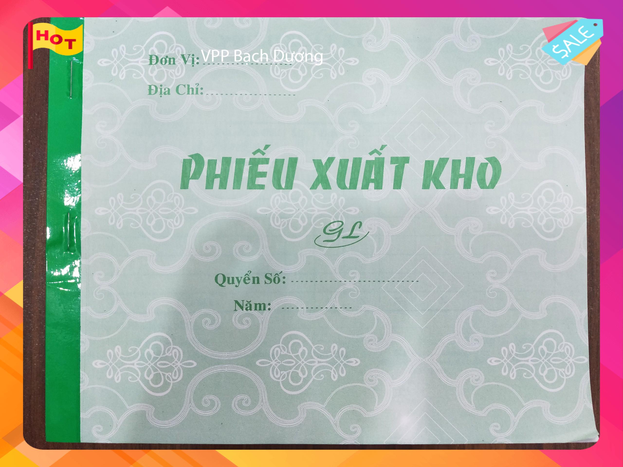 Phiếu xuất kho 2 liên cỡ a5 - cuốn/100 tờ