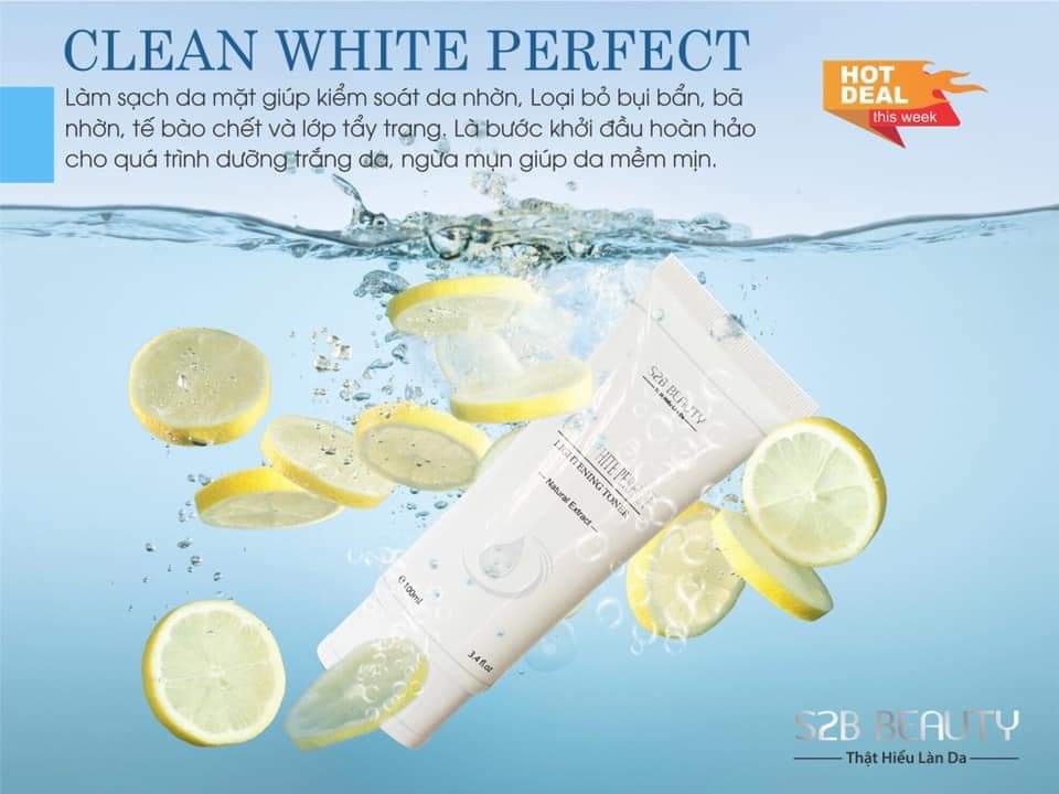 Sữa rửa mặt Clean White Perfert S2B Beauty