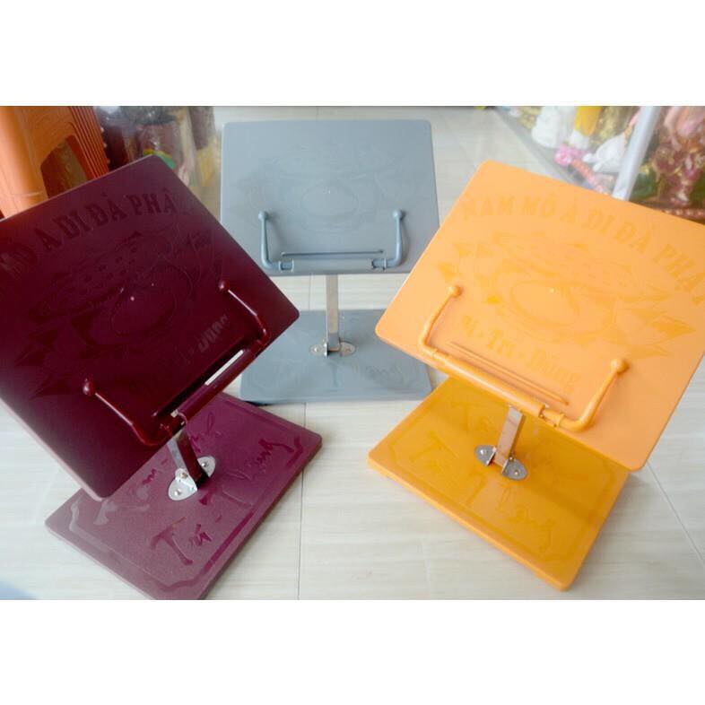 Kệ tụng Kinh gấp gọn  Nhựa đặc biệt 2 mặt chân inox