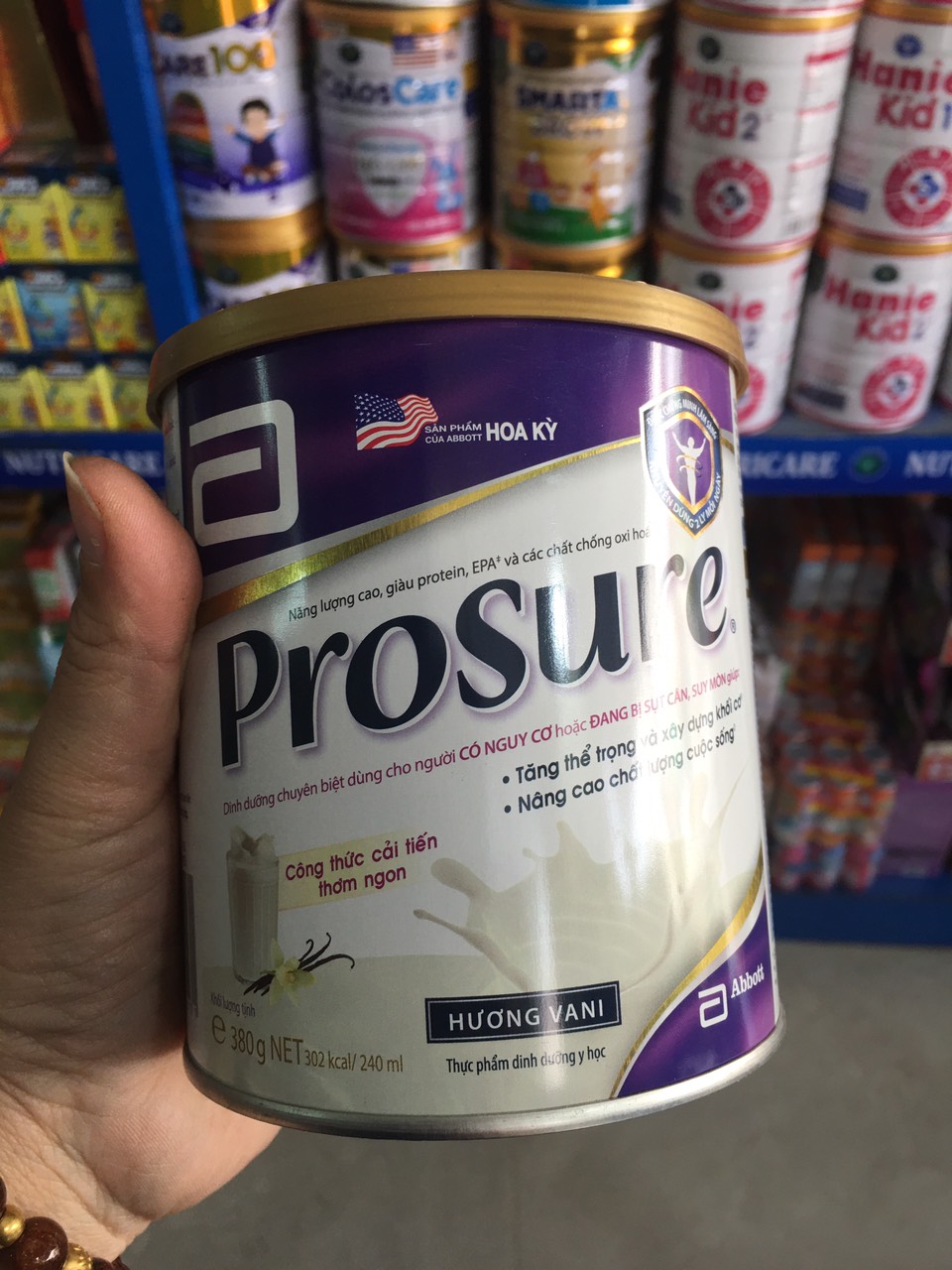 Sữa bột abbott prosure hương vani hộp 380g