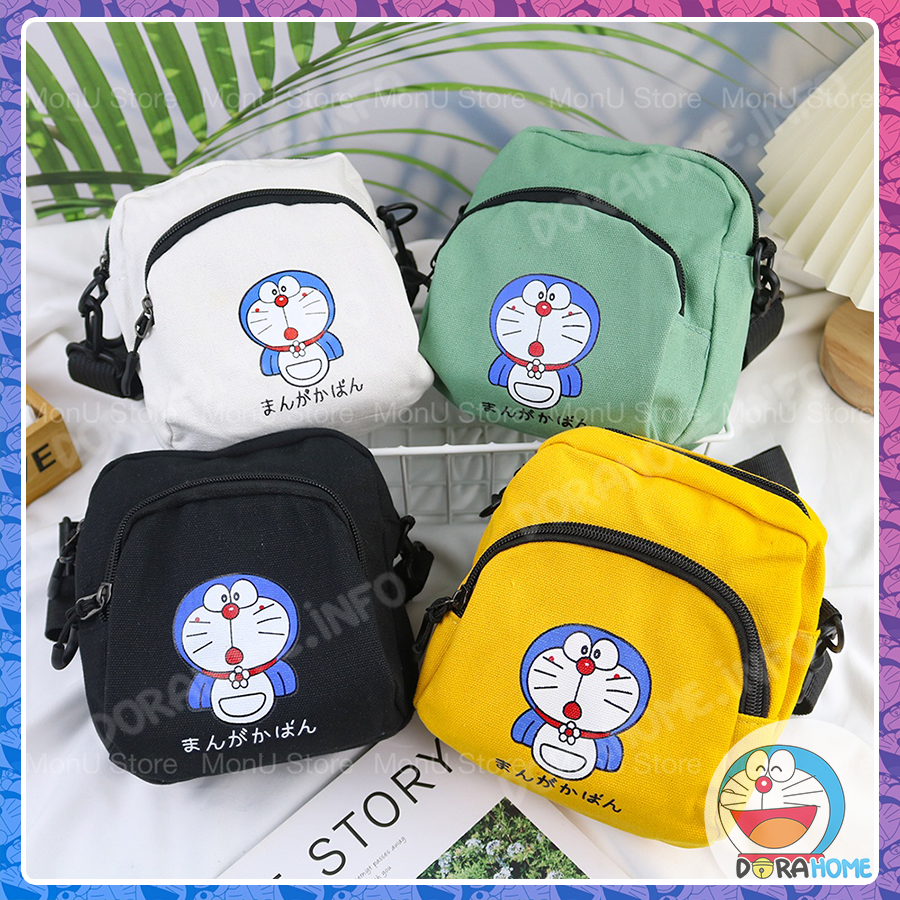 Túi đeo chéo hình doraemon doremon cute dễ thương 17x17cm có 2 ngăn tt0007