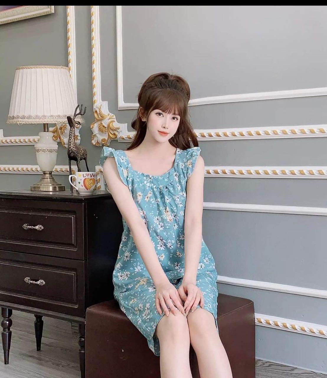 Set bộ thời trang lửng hoa siêu dễ thương