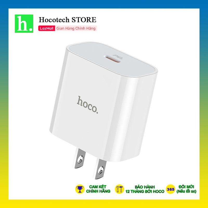 Củ sạc nhanh 18w pd3.0 đầu type-c hoco c76