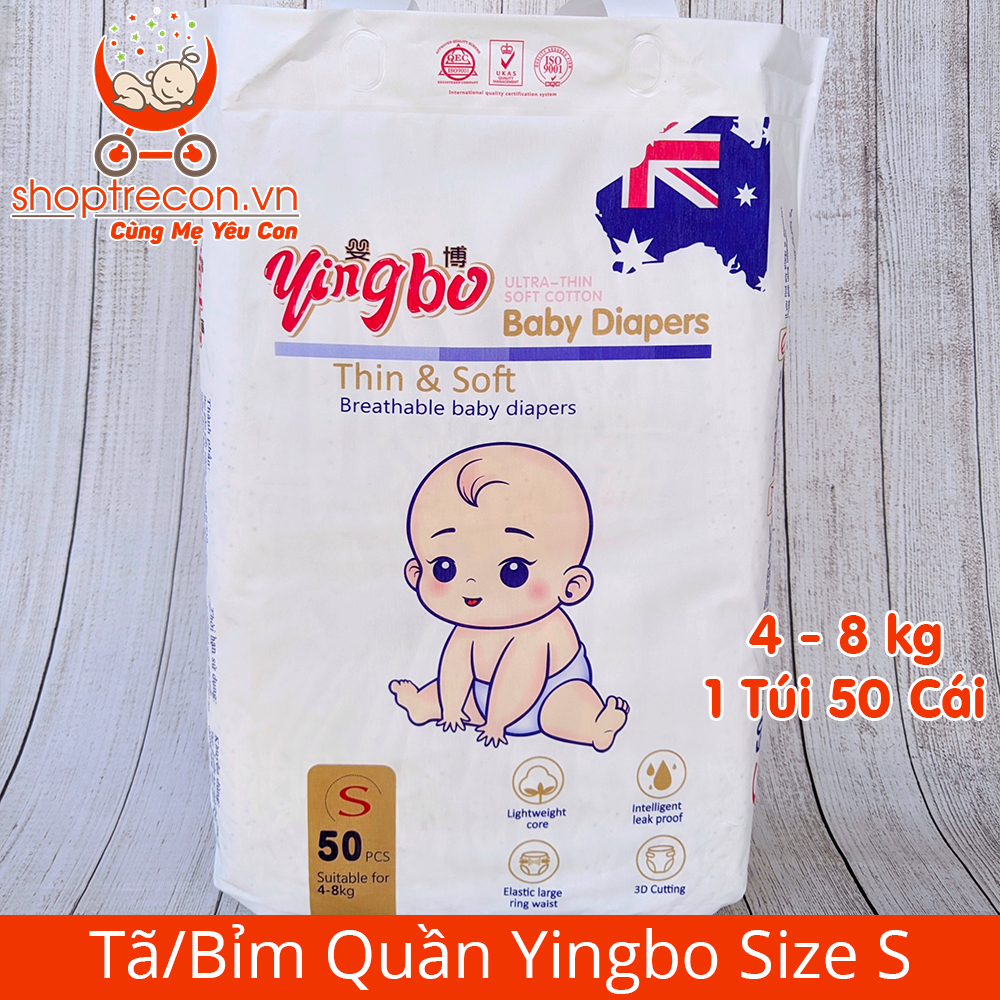 [ Tả Yingbo ] 50 miếng tã / bỉm dán - quần Yingbo cao cấp full size S/M/L/XL/XXL/XXXL