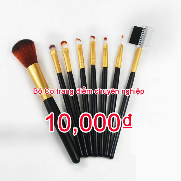 Cọ trang điểm,cọ makeup,bộ cọ trang điểm 7 cây, bộ cọ trang điểm chuyên nghiệp, cọ đánh phấn nền