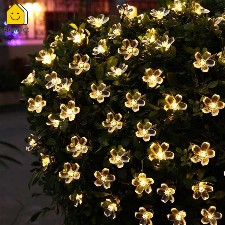 [HCM][ Năm Mới 2021 ] Đèn LED Hoa Mai Trang Trí Ngày Tết 6.5m 30 Đèn Sử Dụng Năng Lượng Mặt Trời Trang Trí Sân Vườn Khách Sạn Nhà Hàng Tiệm Thời Trang