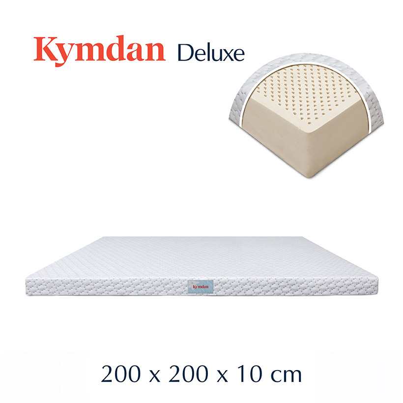 Nệm cao su thiên nhiên Kymdan Deluxe 200 x 200 x 10 cm