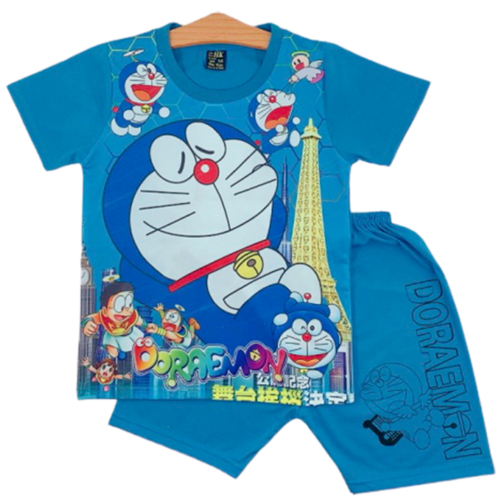 [HCM][Ảnh Thật Shop Chụp] Bộ quần áo bé trai chất liệu thun dày mịn thoáng mát in hình 3D được các bé trai yêu thích màu ngẫu nhiên như hình T1 (14-30Kg)