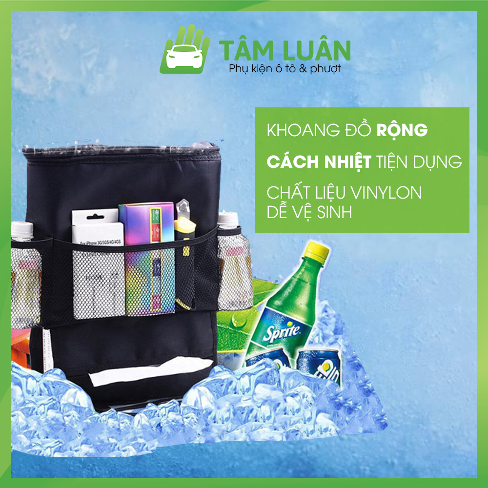 Túi đựng đồ treo sau ghế ô tô Tâm Luân có lớp cách nhiệt, khoang đồ rộng, chất liệu vải vinylon, túi treo đồ sau ghế ô tô, túi đựng đồ treo ghế xe oto, túi treo sau ghế ô tô, túi đựng đồ sau ghế ô tô
