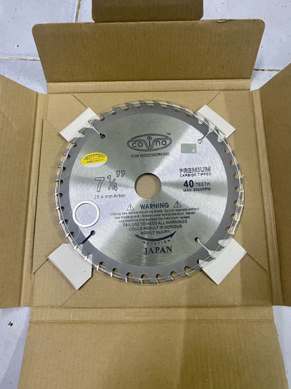 Lưỡi cắt gỗ covina 180mm 40 răng