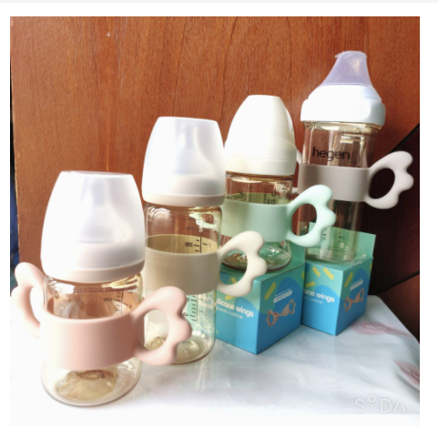 Tay cầm bình sữa Avent, Moyuum silicon, phù hợp với tất cả bình cổ rộng