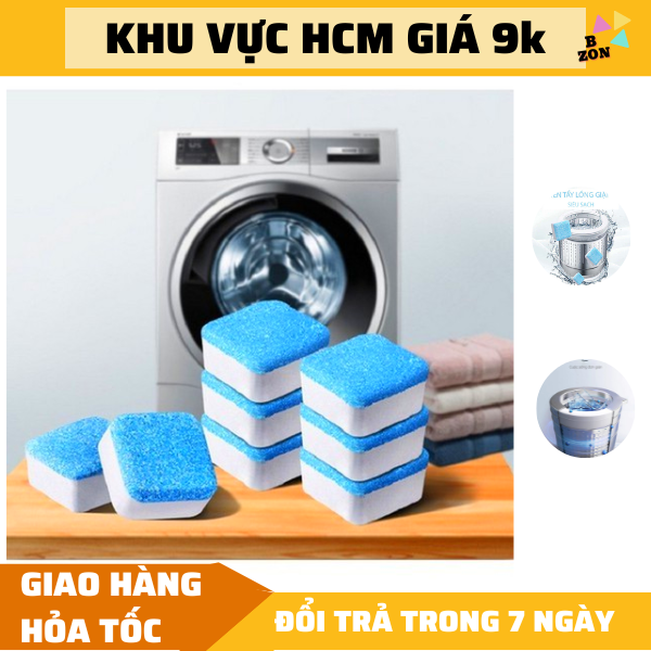 Freeship hỏa tốc combo 12 viên tẩy lồng vệ sinh máy giặt - viên tẩy lồng máy giặt đứng - hộp 12 viên tẩy lồng máy giặt omo