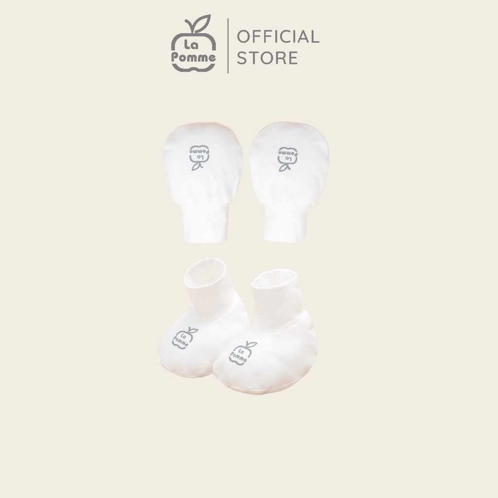 Set bao tay bao chân La Pomme - Kẻ Nâu
