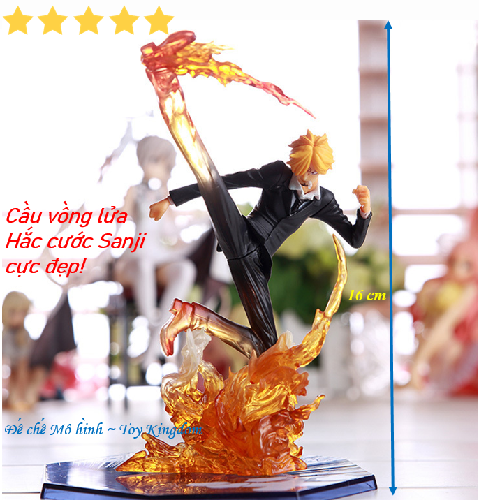 Mô hình one piece hắc cước Sanji cú đá cầu vồng lửa cao 16cm cực đẹp [FreeShip Max] [Giảm thêm 5% đơn 200k Mã LUCKY]