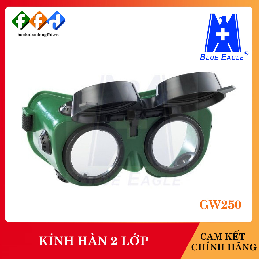 Kính hàn 2 lớp mắt gw250 blue eagle đài loan