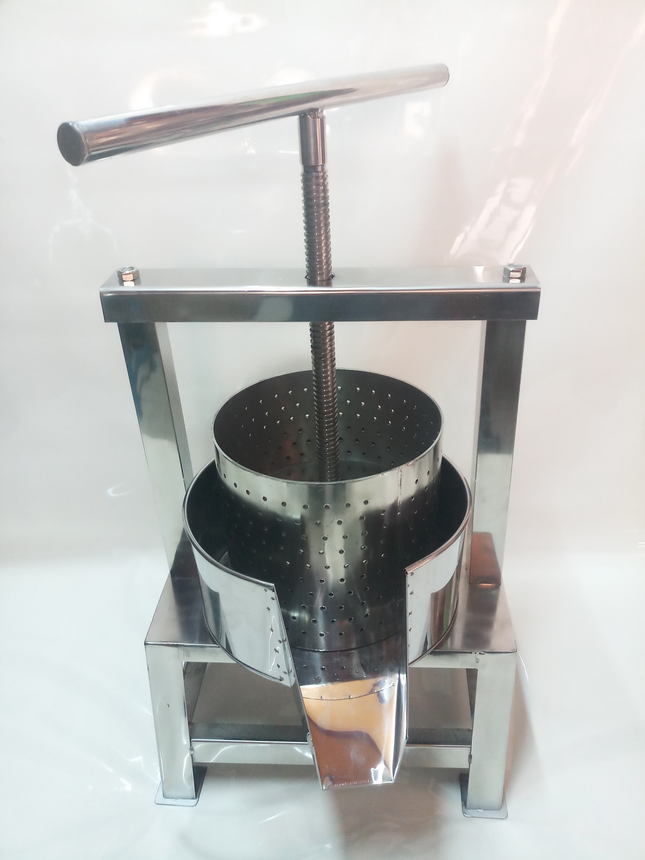 Máy ép nước cốt dừa,ép mỡ inox bằng tay size đại.