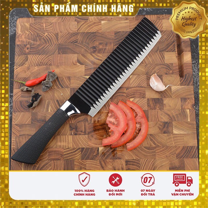 Dao thái thịt chống dính lượn sóng cao cấp, công nghệ Nhật