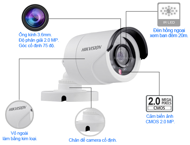 [HCM][MẪU SIÊU HÓT] CAMERA 2.0 HDTVI 2MP HIKVISION DS-2CE16DOT-IRP ( VỎ NHỰA ) Camera Ngoài Trời Camera Theo Dõi Camera Cao Cấp Thiết Bị An Ninh Với 24 Đèn Leds Chống Nước Chuẩn IP66 Phù Hợp Văn Phòng Nhà Ở Chung Cư… BH 12 TH