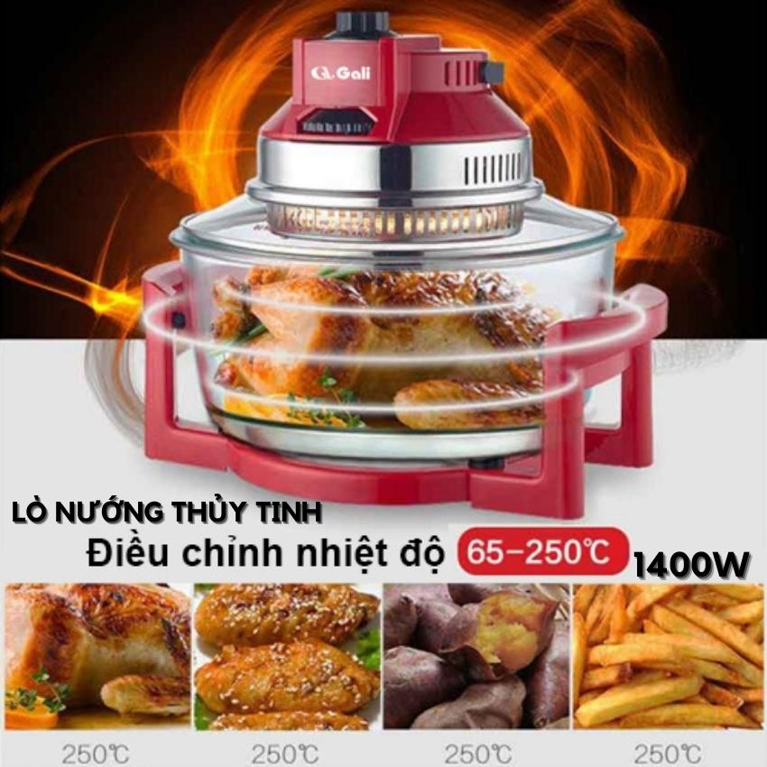 Lò nướng thủy tinh công nghệ Halogen và Quạt đối lưu làm giảm lượng Cholesterol và giữ nguyên hương vị thực phẩm