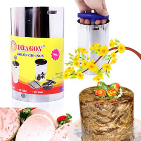 Khuôn Làm Giò Chả 2 Kg Inox Sáng Bóng T.H Dragon